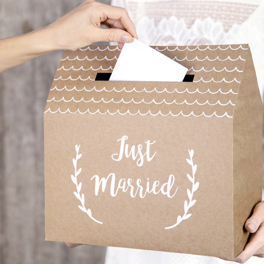 Boks Til Bryllupskort Just Married