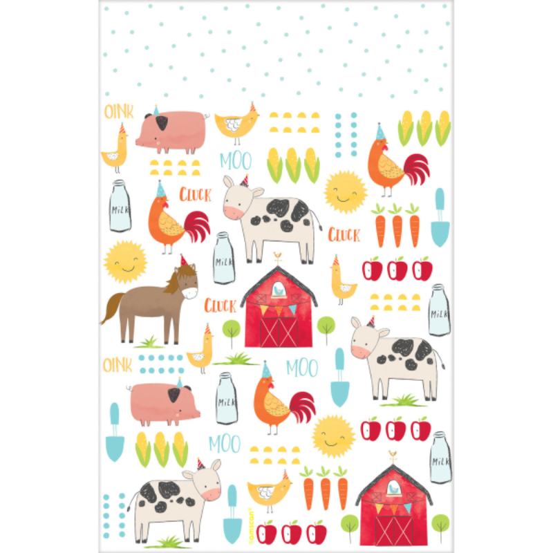 Bondegård Dug - 1 stk (137 x 243 cm) | Gård tema Duge - Temashop