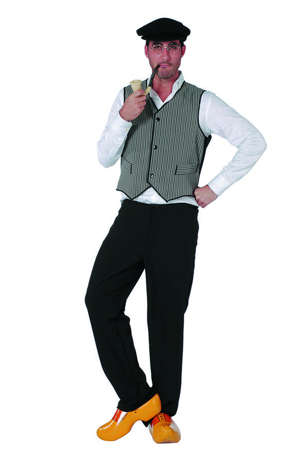 Bondevest - Professioner kostume til voksne i størrelserne S-3XL | Landmand kostume til mænd - Temashop