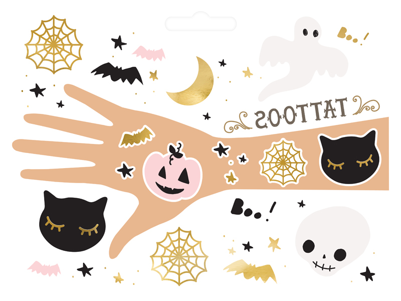 BOO Halloween Falske Tatoveringer