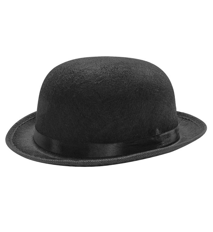 Bowler Hat Sort | 20'erne Gangster Hat / Hue / Hjelm - Hovedtilbehør - Temashop