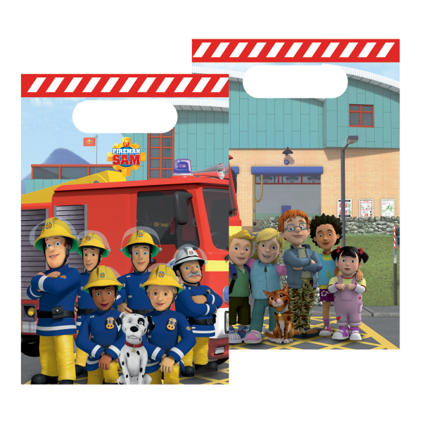 Brandmand Sam Gaveposer - 8 stk (15,8 x 23,6 cm) | Brandmand Sam Poser / Goodiebags - Temashop