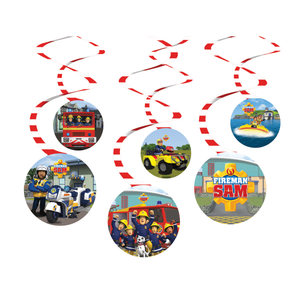 Brandmand Sam Swirls - 6 stk | Brandmand Sam Spiraler/string - Temashop