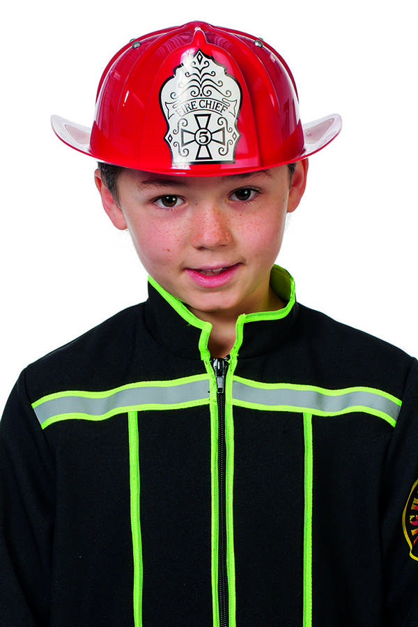 Brandmandshjelm Barn Rød | Brandmand Hat / Hue / Hjelm - Hovedtilbehør - Temashop