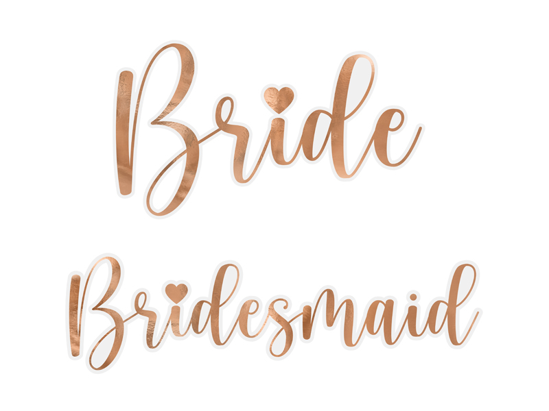 Bride & Bridesmaid Glasmarkører