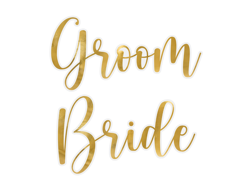 Bride & Groom Glasmarkører