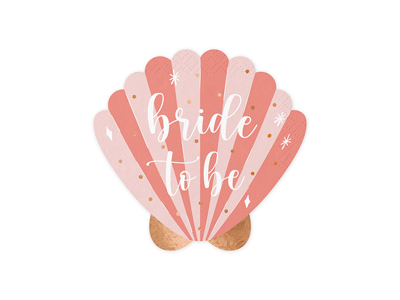 Bride To Be Musling Servietter - 20 stk (27,5 x 26 cm) | Bachelorette Servietter - Temashop