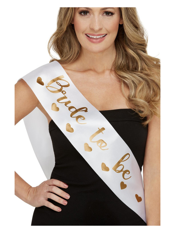 Bride To Be Skråbånd Hvid | Bachelorette Skråbånd - Beklædning - Temashop