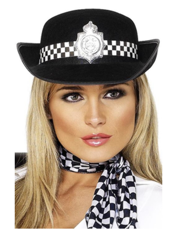 Britisk Polithat | Politi Hat / Hue / Hjelm - Hovedtilbehør - Temashop