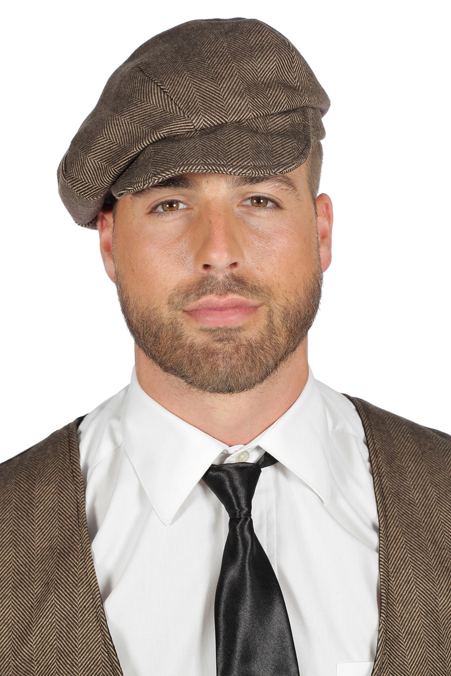 Brun Sixpence | 20'erne Gangster Hat / Hue / Hjelm - Hovedtilbehør - Temashop