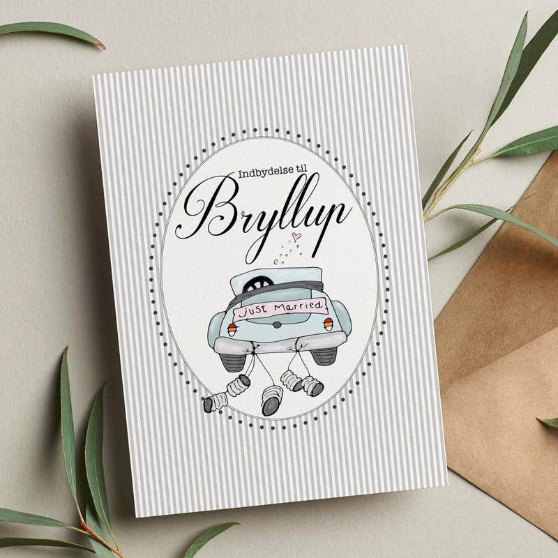 Bryllup Invitationer - 6 stk | Bryllup Invitationer - Temashop