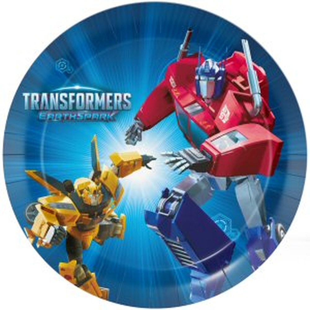 Transformers Paptallerkener Ø 23 cm - 8 stk (Ø 23 cm) | Tranformers Tallerkner - Temashop