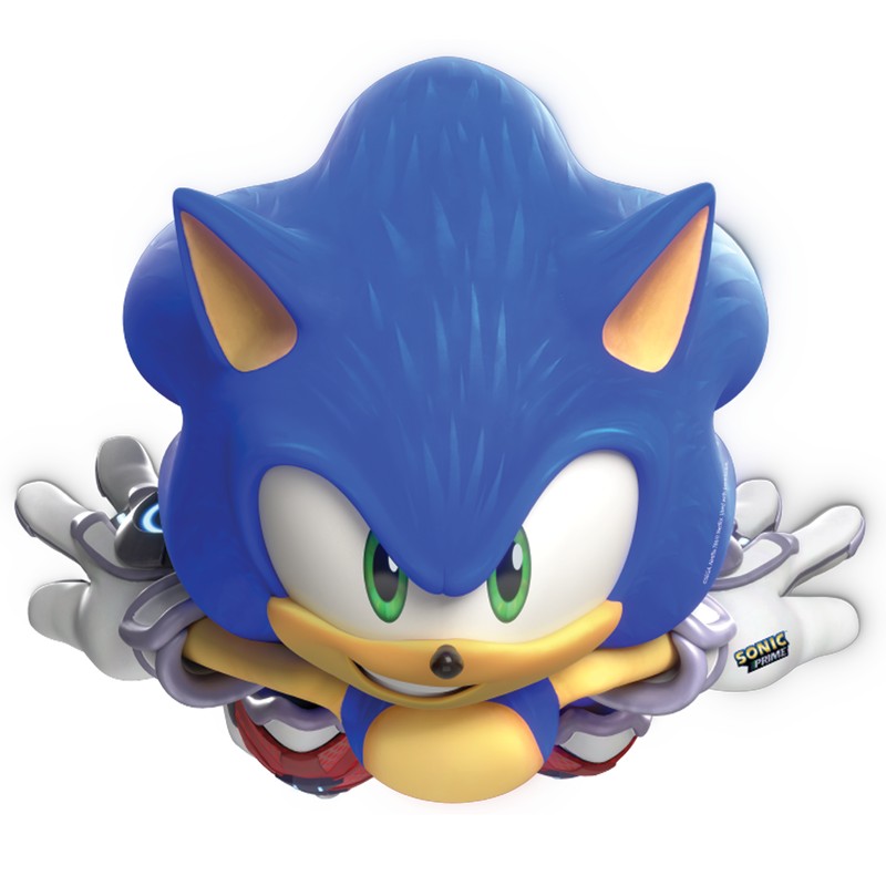 Sonic Prime Ansigtsmasker - 6 stk (20 x 28 cm) | Sonic Partymasker - Temashop