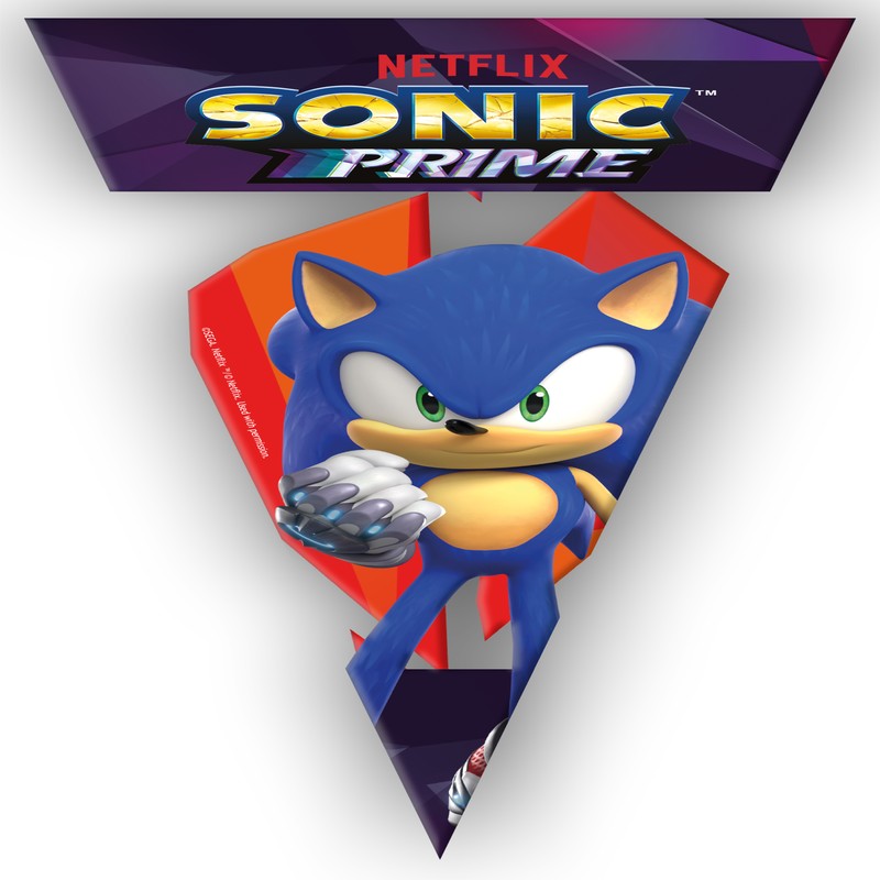 Sonic Prime Kegleposer - 100 stk (20 x 40 cm) | Sonic Poser / Goodiebags - Temashop