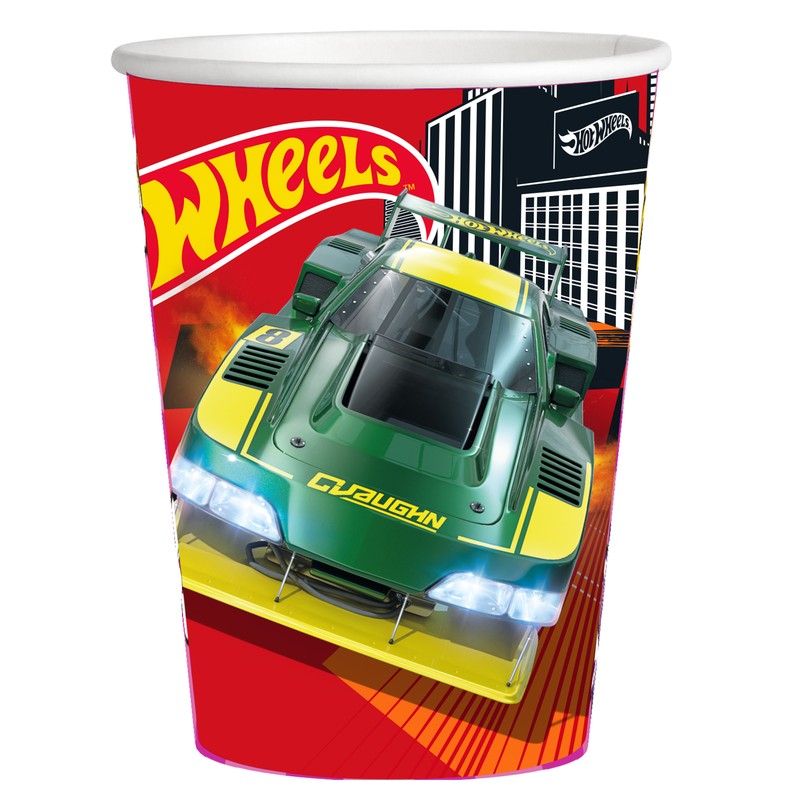 Hot Wheels Papkrus - 8 stk (250 ml) | Hot Wheels Krus - Temashop
