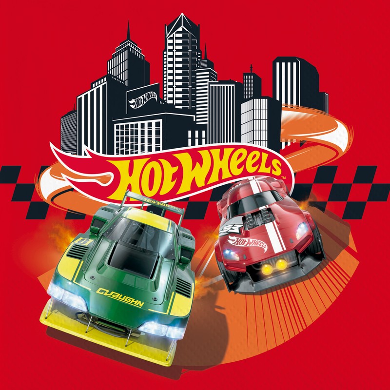 Hot Wheels Servietter Rød - 20 stk (33 x 33 cm) | Hot Wheels Servietter - Temashop