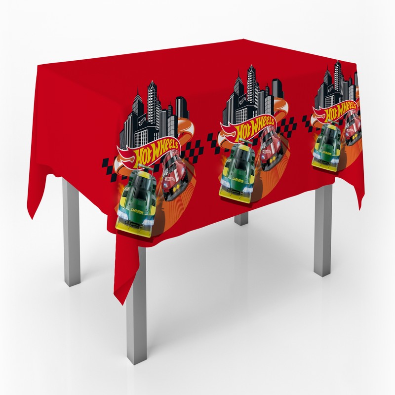 Hot Wheels Dug Rød - 1 stk (120 x 180 cm) | Hot Wheels Duge - Temashop