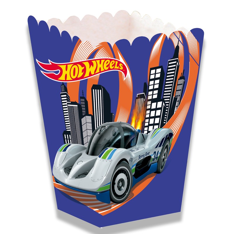 Hot Wheels Popcornbægre - 12 stk (12 x 5 x 5 cm) | Hot Wheels Bægre - Temashop