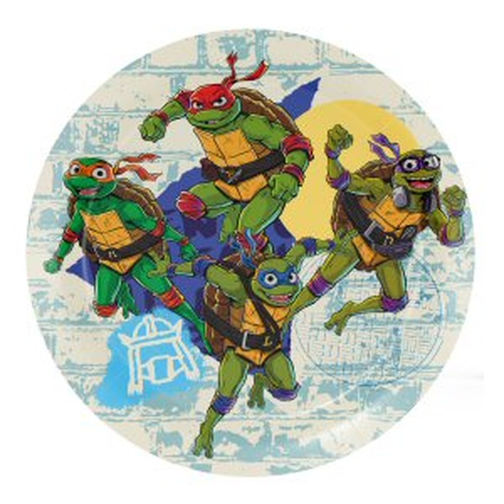 Teenage Mutant Ninja Turtles Paptallerkener Ø 18 cm - 8 stk (Ø 18 cm) | Teenage Mutant Ninja Turtles Tallerkner - Temashop