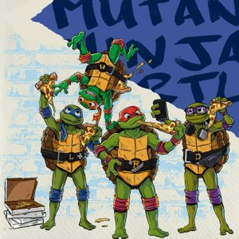 Teenage Mutant Ninja Turtles Servietter - 20 stk (33 x 33 cm) | Teenage Mutant Ninja Turtles Servietter - Temashop