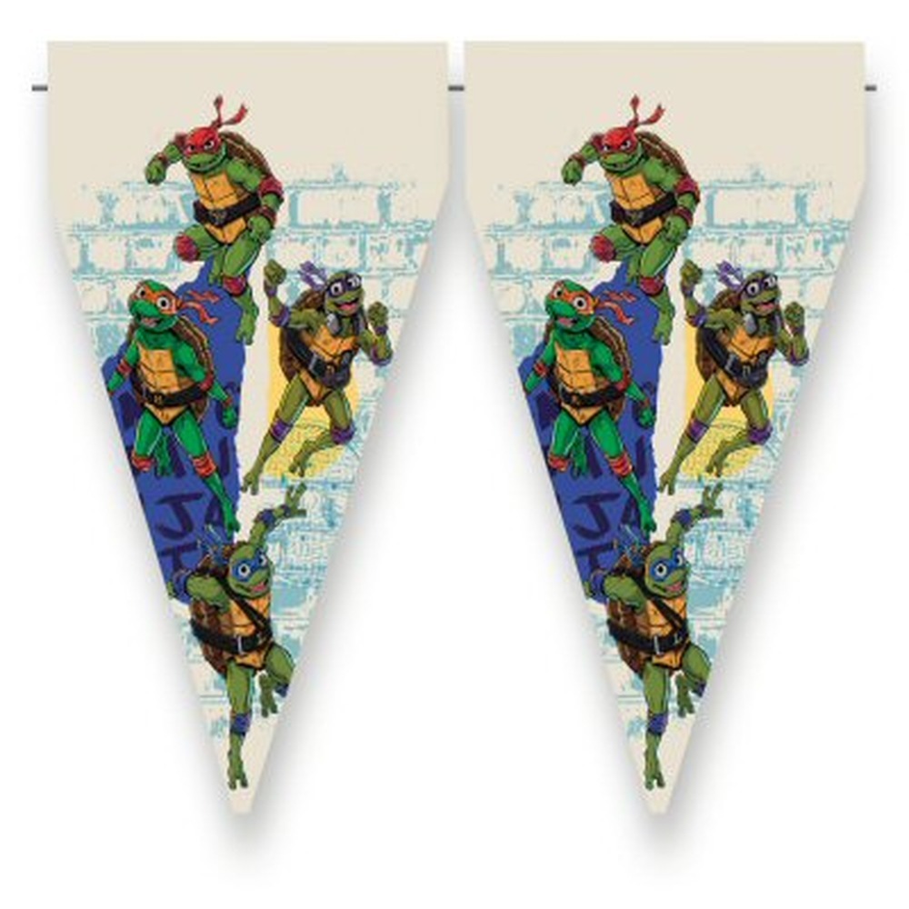 Teenage Mutant Ninja Turtles Flagbanner - 1 stk (3 m) | Teenage Mutant Ninja Turtles Flag - Temashop