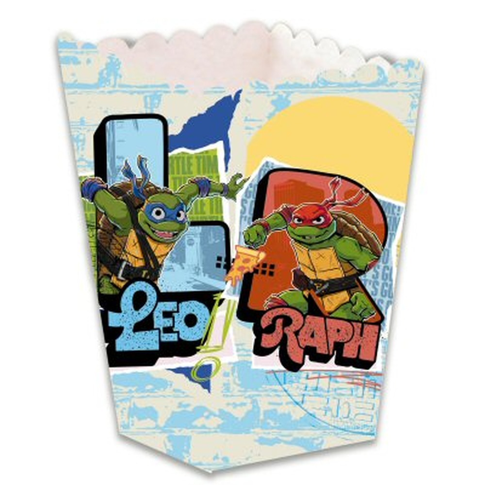 Teenage Mutant Ninja Turtles Popcornbægre - 12 stk (5 x 5 x 12 cm) | Teenage Mutant Ninja Turtles Bægre - Temashop