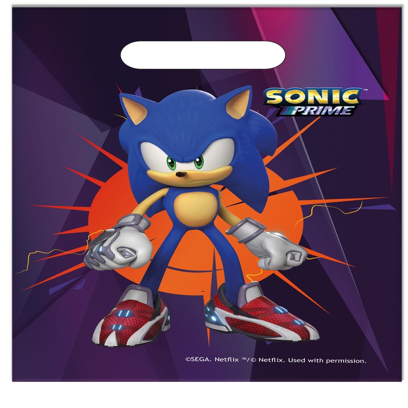 Sonic Prime Poser - 6 stk (17 x 25 cm) | Sonic Poser / Goodiebags - Temashop