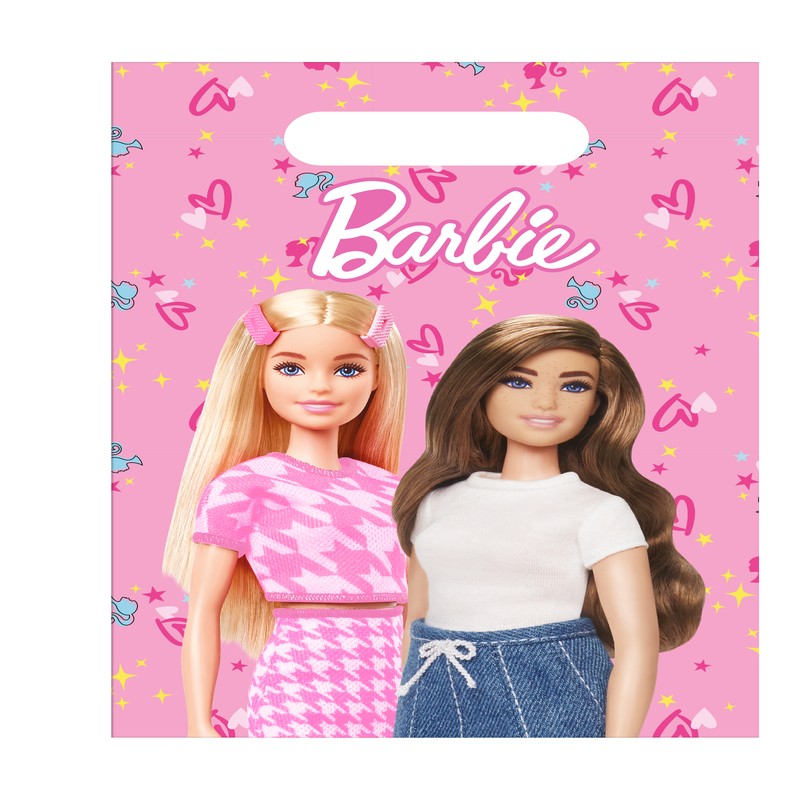 Barbie Poser Lyserød - 6 stk (17 x 25 cm) | Barbie Poser / Goodiebags - Temashop