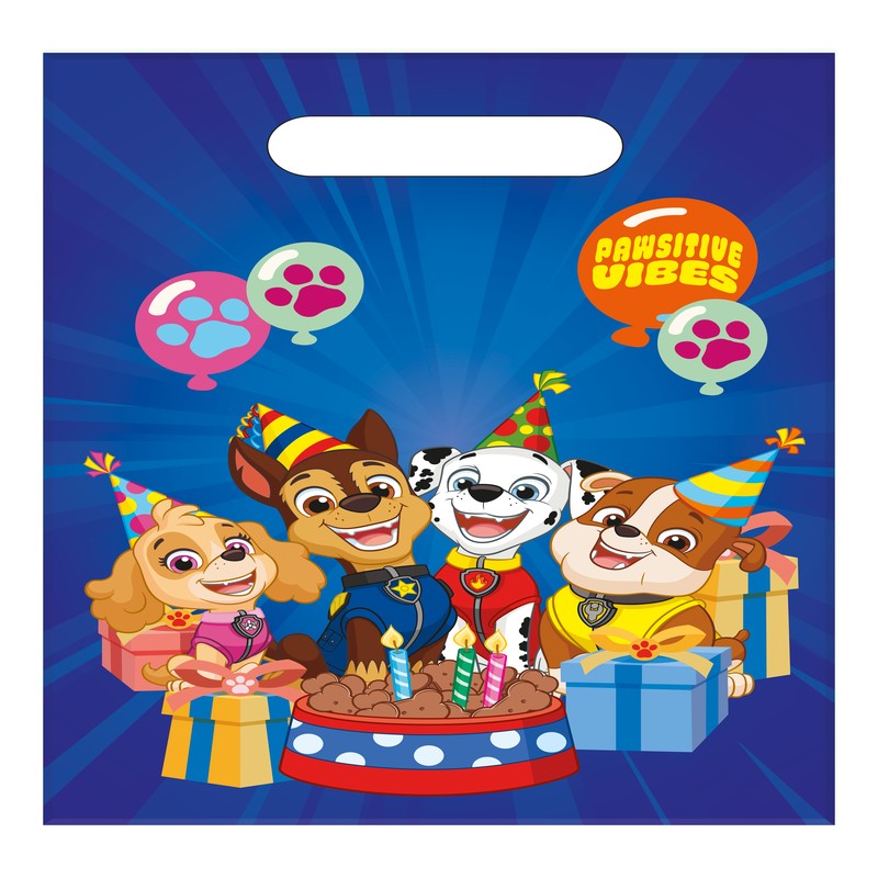 Paw Patrol Poser Blå - 6 stk (17 x 25 cm) | Paw Patrol Poser / Goodiebags - Temashop