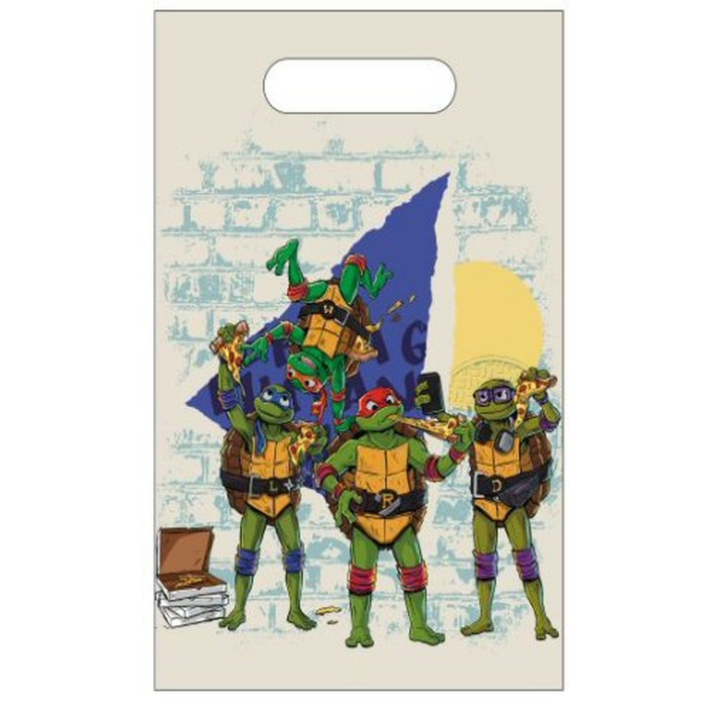 Teenage Mutant Ninja Turtles Gaveposer - 6 stk (23 x 16 cm) | Teenage Mutant Ninja Turtles Poser / Goodiebags - Temashop