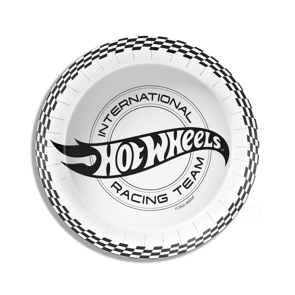 Hot Wheels Paptallerkener - 8 stk (Ø 23 cm) | Hot Wheels Tallerkner - Temashop