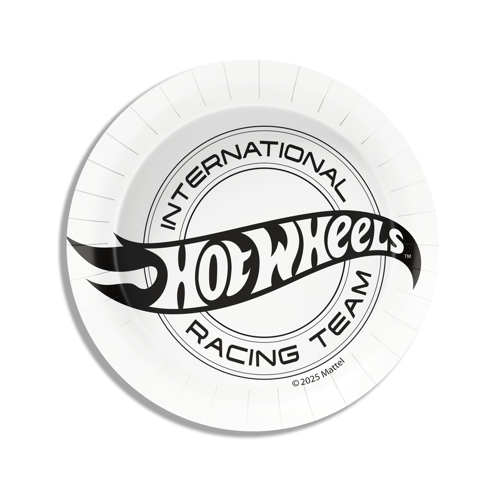 Hot Wheels Paptallerkener - 8 stk (Ø 18 cm) | Hot Wheels Tallerkner - Temashop