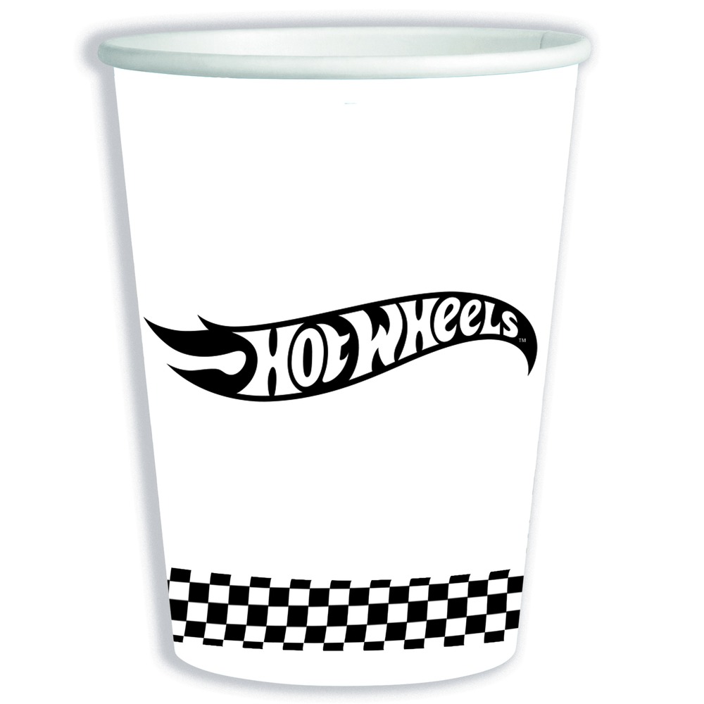 Hot Wheels Papkrus - 8 stk (250 ml) | Hot Wheels Krus - Temashop