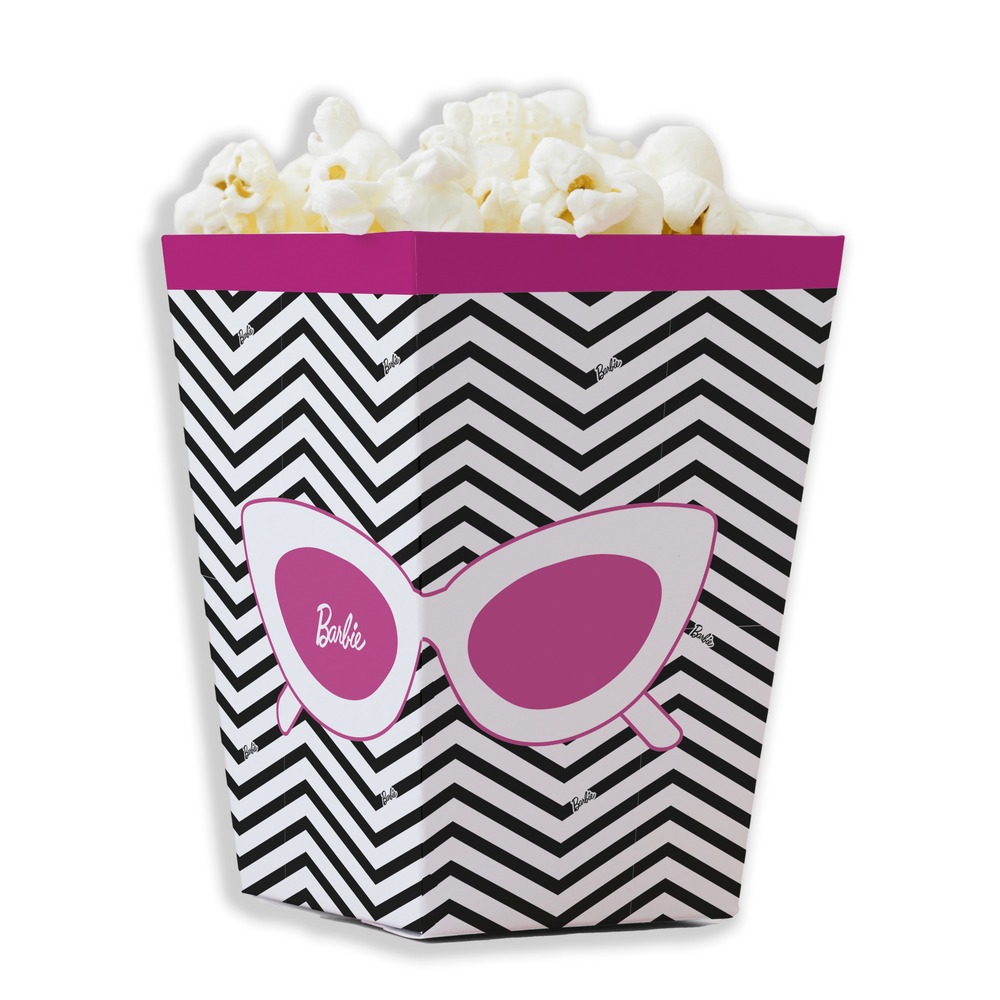 Barbie Popcornbægre - 12 stk (12 x 5 x 5 cm) | Barbie Bægre - Temashop