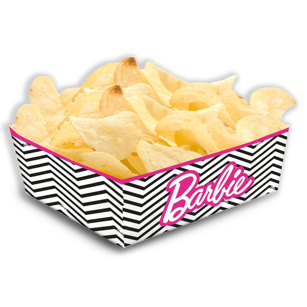 Barbie Popcornbægre - 12 stk (15 x 11 x 6 cm) | Barbie Bægre - Temashop