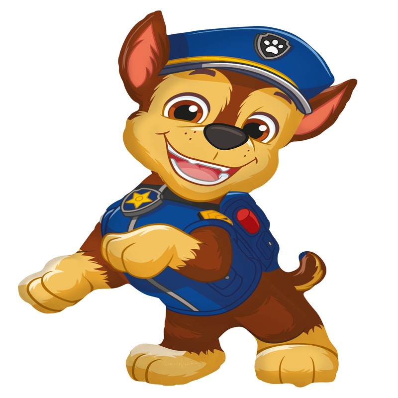Paw Patrol Chase Folieballon - 1 stk (79 x 56 cm) | Paw Patrol Folieballoner - Temashop