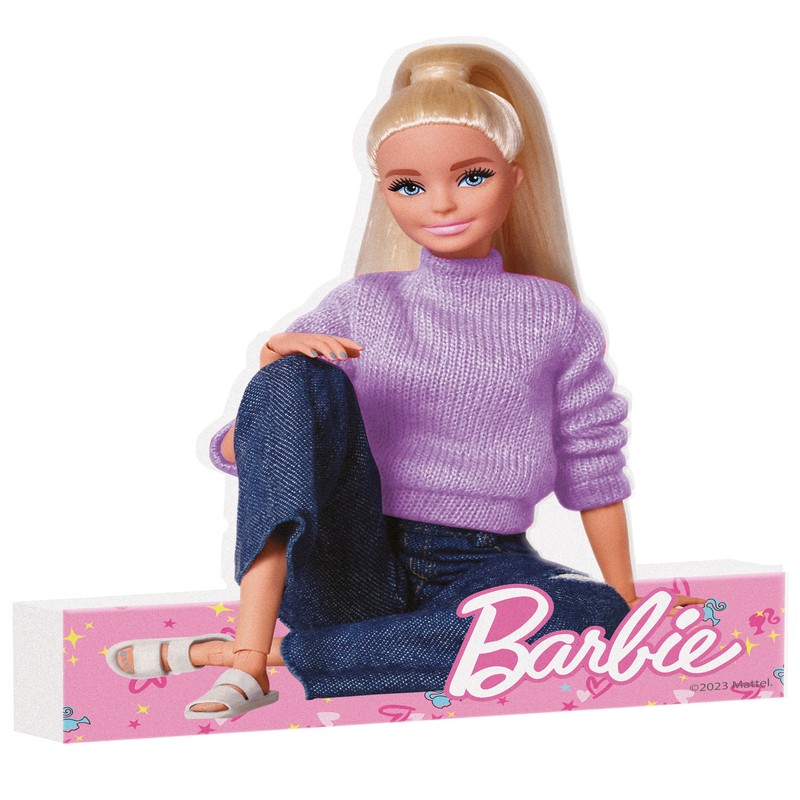 Barbie Siddende Dekorationsfigur - 1 stk (30 x 20 cm) | Barbie Dekorationsfigurer - Temashop