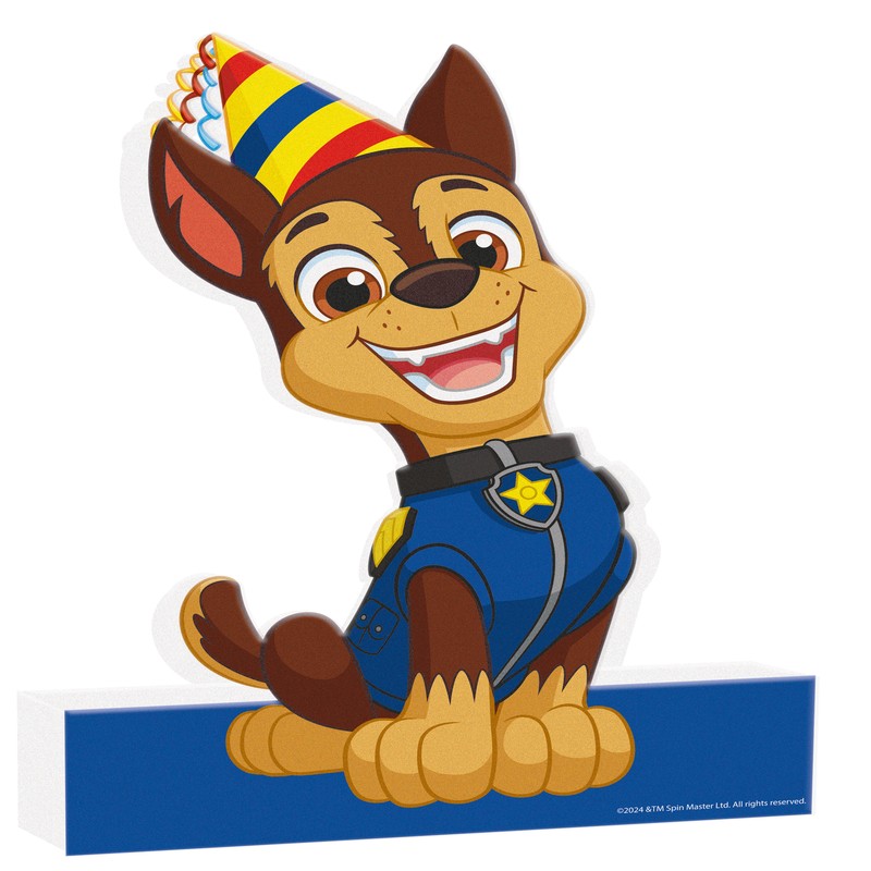 Paw Patrol Chase Dekorationsfigur - 1 stk (29,2 x 21,3 cm) | Paw Patrol Dekorationsfigurer - Temashop