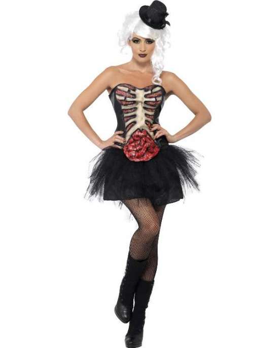 burlesque zombie korset kostumer halloween kostumer til kvinder