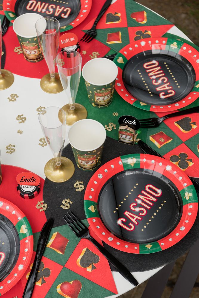 Casino Servietter - 20 stk (33 x 33 cm) | Casino Servietter - Temashop