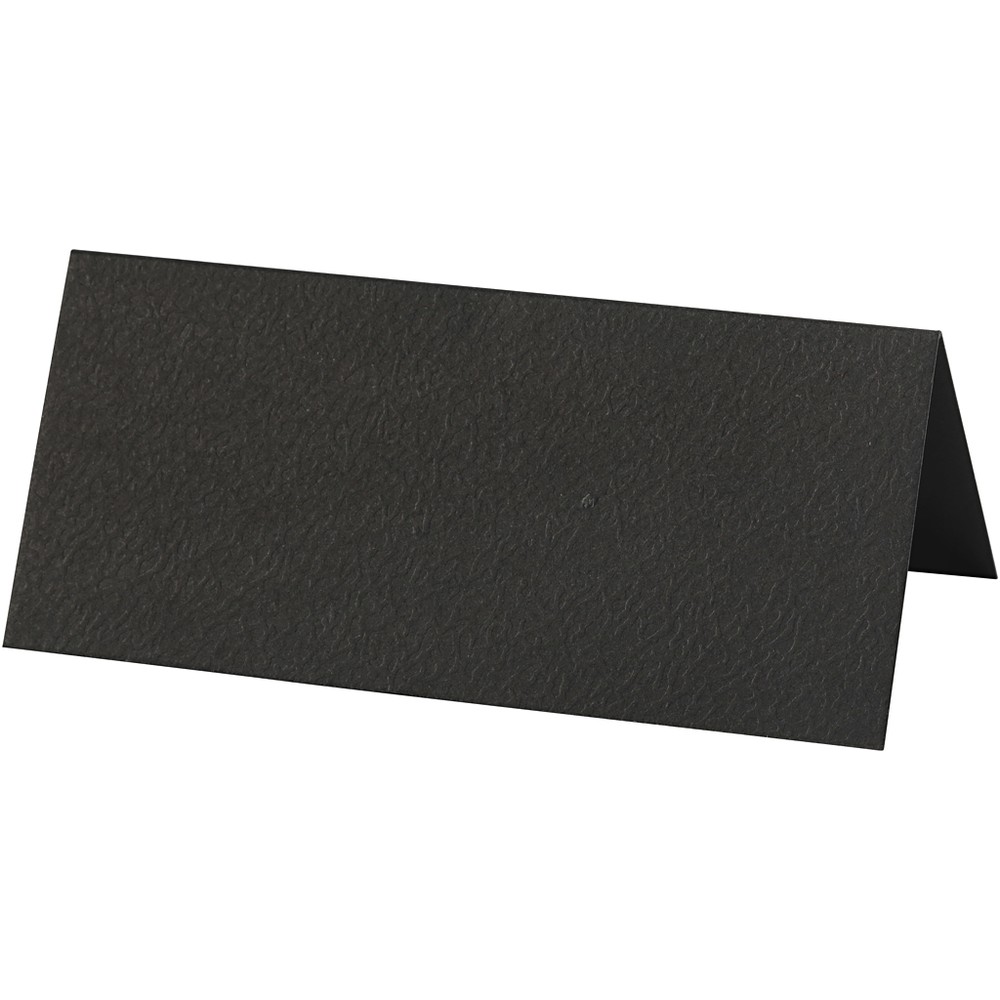 Bordkort Sort - 20 stk (9 x 4 cm) | Sort tema Bordnumre / bordkort / holdere - Temashop