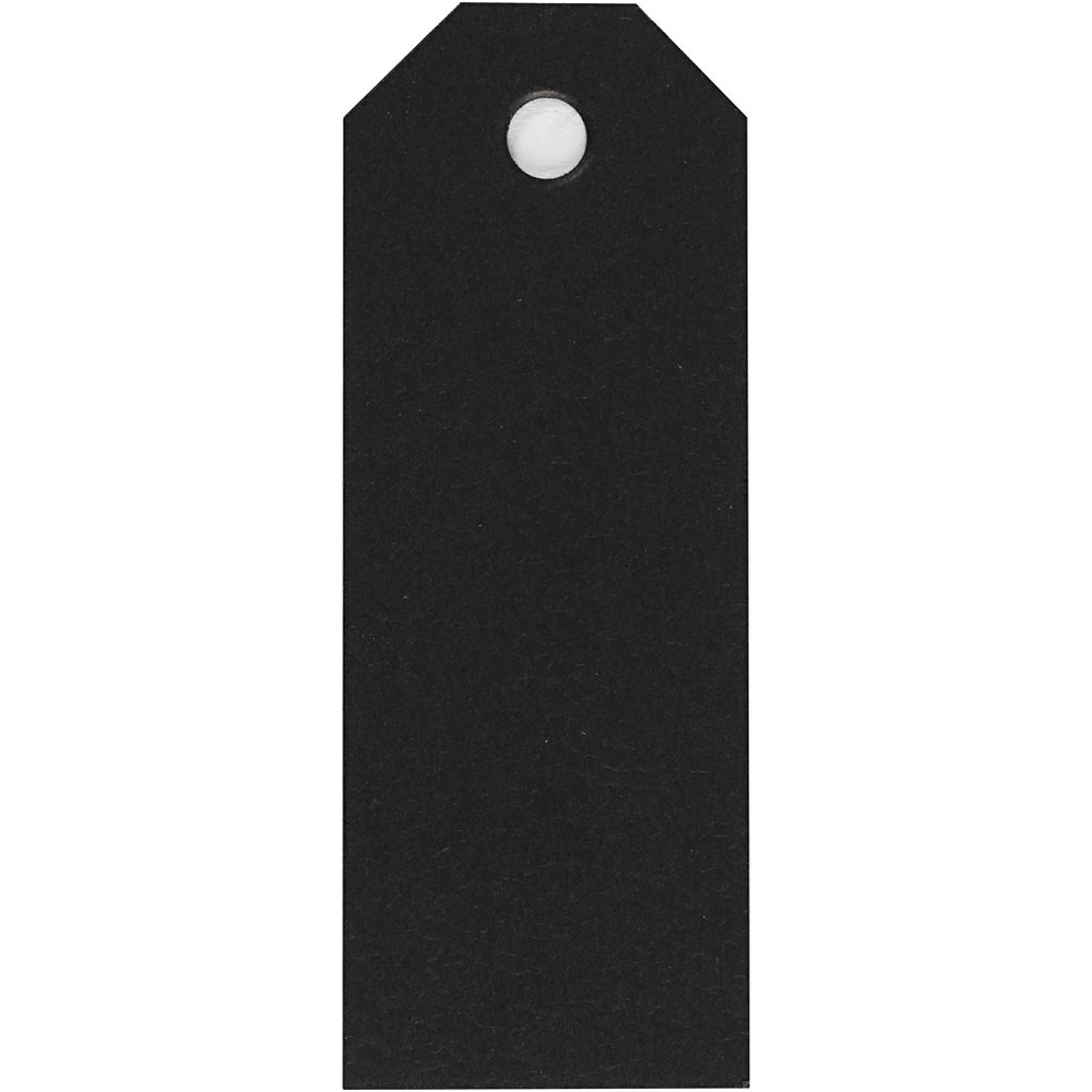 Manillamærker Sort - 20 stk (3 x 8 cm) | Sort tema Bordnumre / bordkort / holdere - Temashop