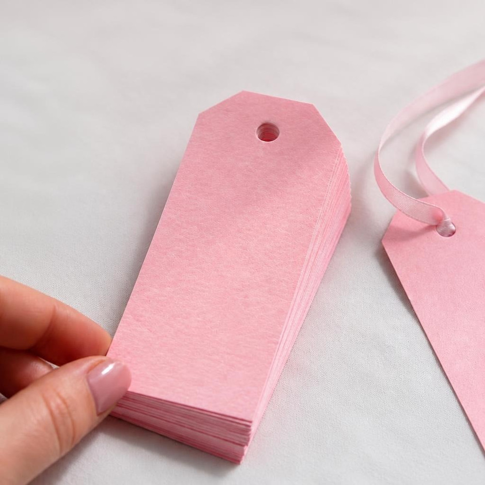 Manillamærker Lyserød - 20 stk (3 x 8 cm) | Pink tema Bordnumre / bordkort / holdere - Temashop