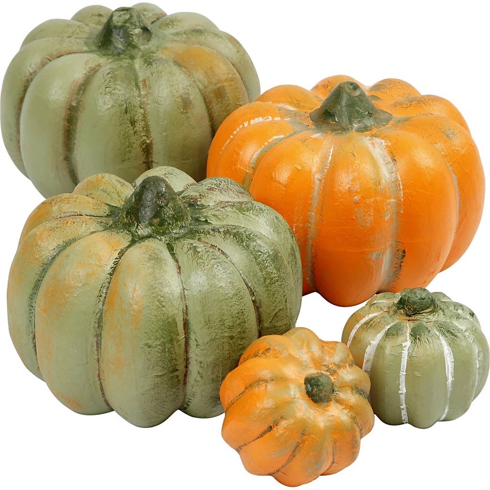 Græskar Dekoration Grøn/Orange