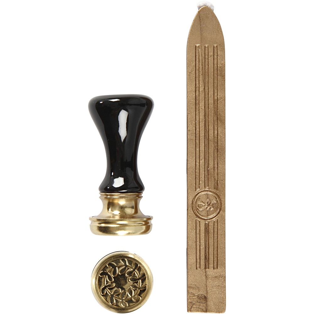 Laksegl Startsæt Guld - 1 sæt (Ø 17 mm) - Temashop