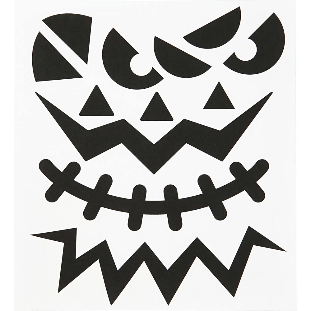 Græskar Halloween Klistermærker - 1 ark (15 x 16,5 cm) | Græskar Klistermærke - Temashop
