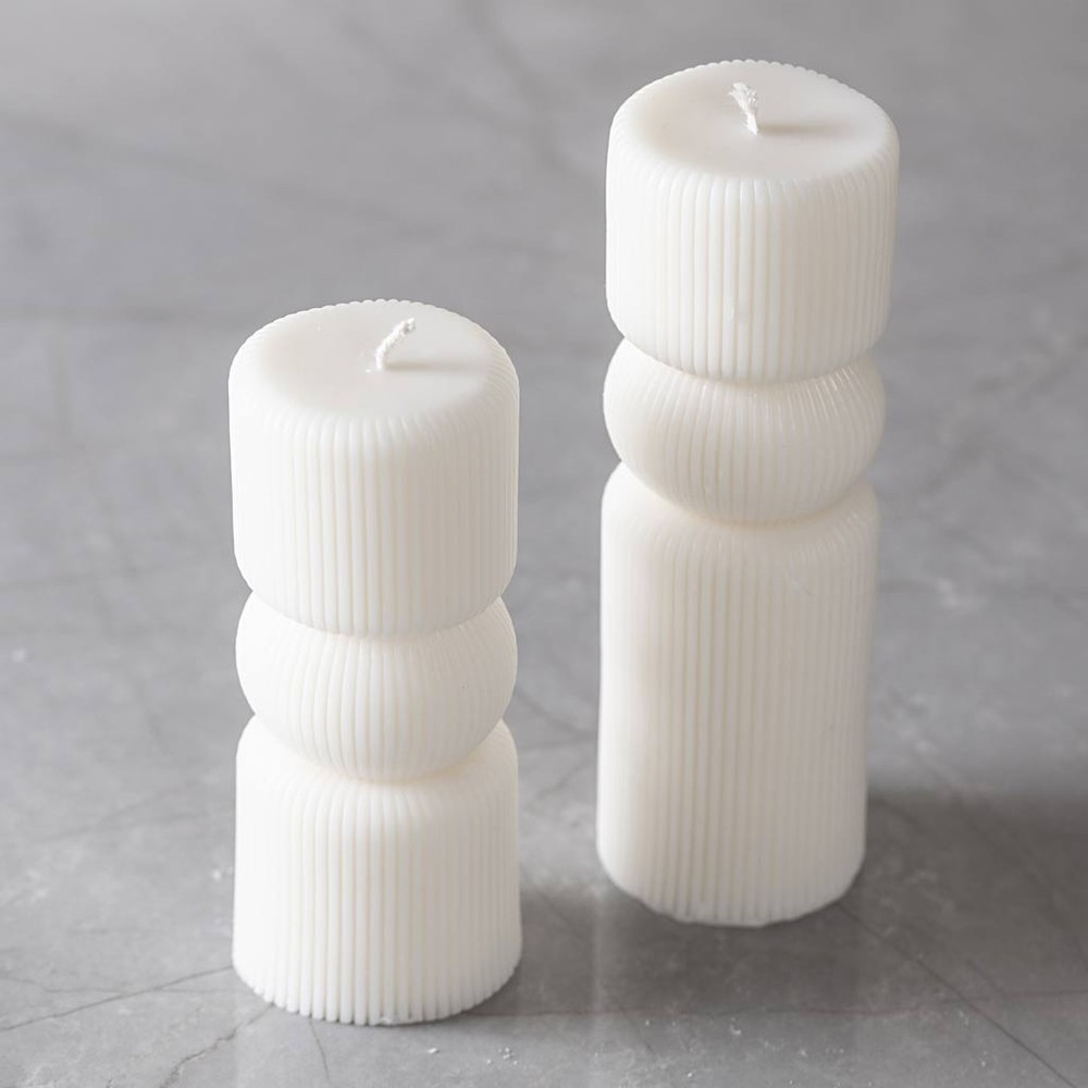 Silikoneform Riflet Cylinder Med Bue - 2 stk (11 x Ø 4 cm & 14 x Ø 4 cm) - Temashop