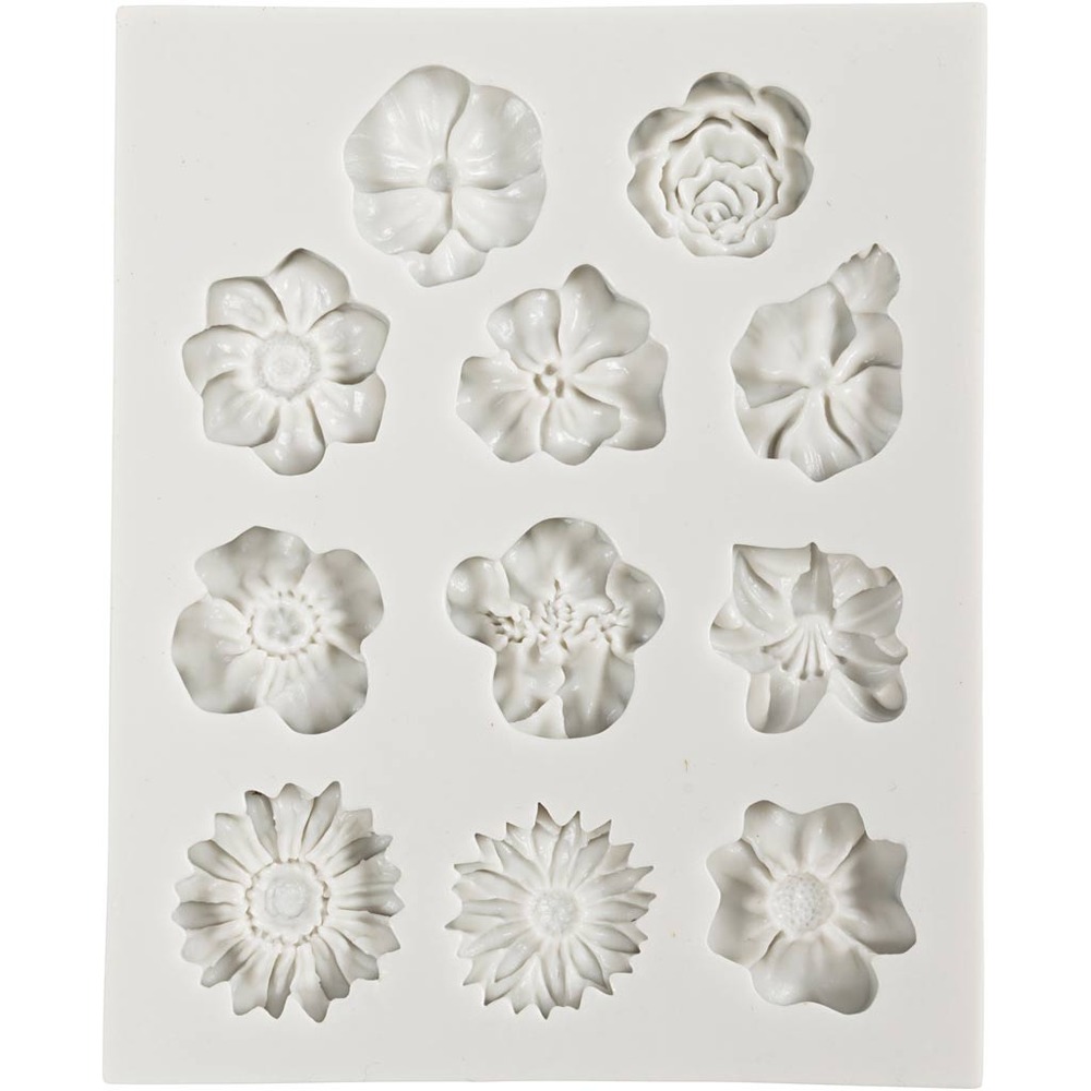 Marguerit Silikoneform - 1 stk (0,5 x 2-2,5 cm) | Blomst DIY tilbehør - Temashop