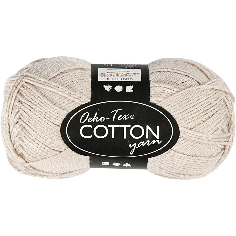 Bomuldsgarn Beige - 1 stk (170 m) | Brun Tema Stof / tekstil - Temashop