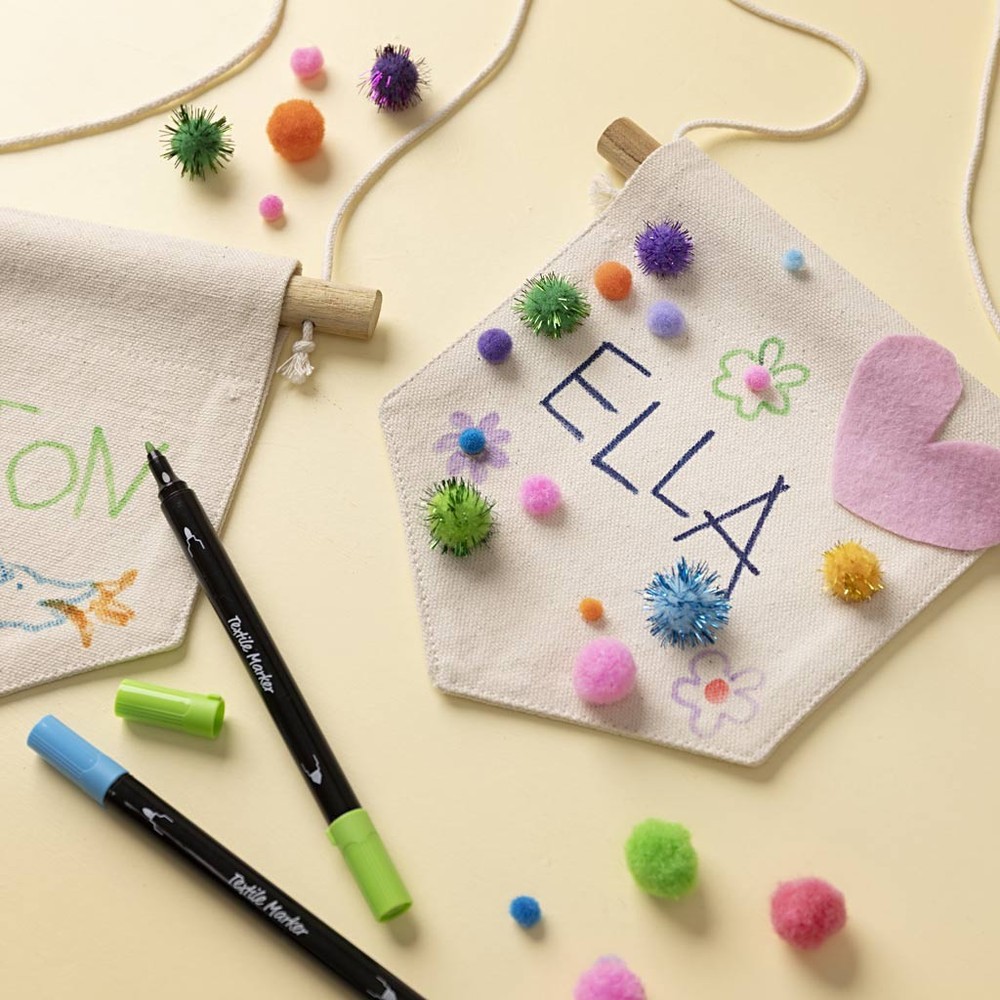 Vægbanner Beige - 2 stk (16,5 x 15 cm) - Temashop